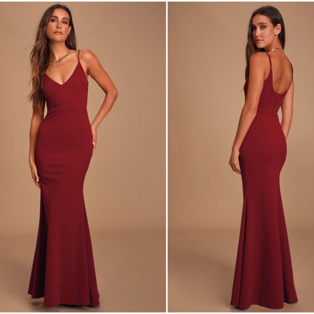 Burgundy Red Maxi Dress